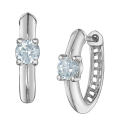 Soft Knife Edge Lab Grown Diamond Hoops - 0.40ct