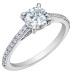 Pin-Set Cathedral Band Lab Grown Diamond Ring- 1.20ct TDW