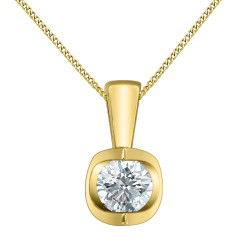 Tension Set Lab Grown Diamond Solitaire Pendant - 0.30ct