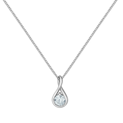 Infinity Twist Lab Grown Diamond Solitaire Pendant - 0.25ct