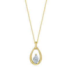 Open Pear Shape Lab Grown Diamond Solitaire Pendant - 0.30ct