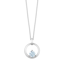 Open Circle Lab Grown Diamond Solitaire Pendant - 0.30ct