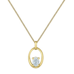 Open Oval Lab Grown Diamond Solitaire Pendant - 0.30ct