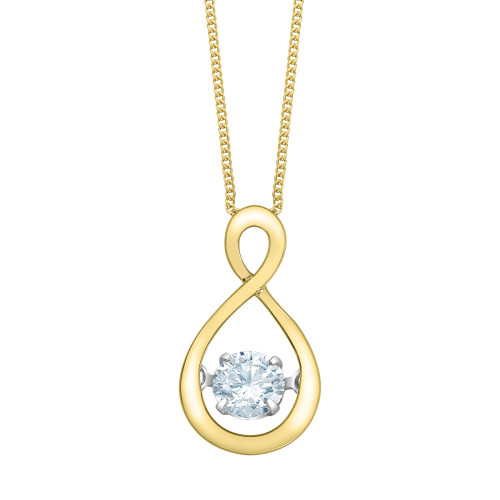 Infinity Moving Lab Grown Diamond Solitaire Pendant - 0.30ct