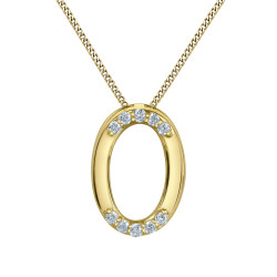 Oval shape pendant with Lab Grown Diamond - 0.05ct