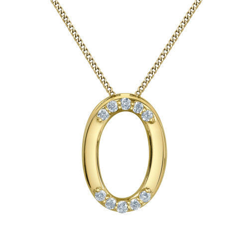 Oval shape pendant with Lab Grown Diamond - 0.05ct