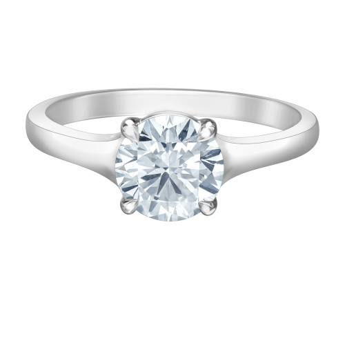 Flared Solitaire Lab Grown Diamond Ring- 1.50ct