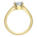Flared Solitaire Round Lab Grown Diamond Ring- 1.50ct