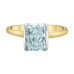 Radiant Cut Half Bezel Hidden Halo Lab Grown Diamond Ring- 2.16ct TDW