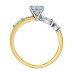 Oval Lab Grown Diamond Ring with Pear Accents- 1.40ct TDW Oval Lab Grown Diamond Ring with Pear Accents- 1.40ct TDW