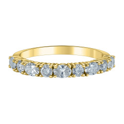 Oval and Round Lab Grown Diamond Band- .75ct TDW