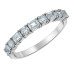 Emerald and Round Cut Lab Grown Diamond Band- 0.75ct TDW Emerald and Round Cut Lab Grown Diamond Band- 0.75ct TDW