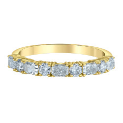 Radiant and Round Cut Lab Grown Diamond Band- 0.75ct TDW