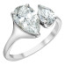 Two-Stone Pear Shaped Lab Grown Diamond Statement Ring- 2.55ct TDW