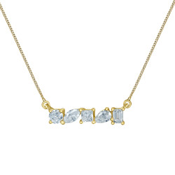 Mixed Fancy Shape Lab Grown Diamond Bar Necklace - 0.50ct