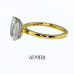 Radiant Cut Half Bezel Hidden Halo Lab Grown Diamond Ring- 2.16ct TDW