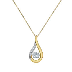 Glistening Drop Moving Lab Grown Diamond Pendant - 0.33tw