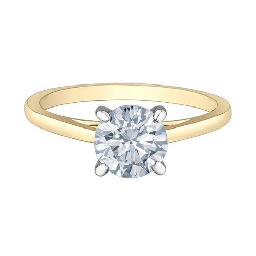 Yellow Gold Lab Grown Diamond Solitaire Ring- 1.00ct