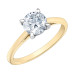 Yellow Gold Lab Grown Diamond Solitaire Ring- 1.00ct