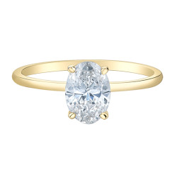 Oval Lab Grown Diamond Solitaire Ring- 1.00ct