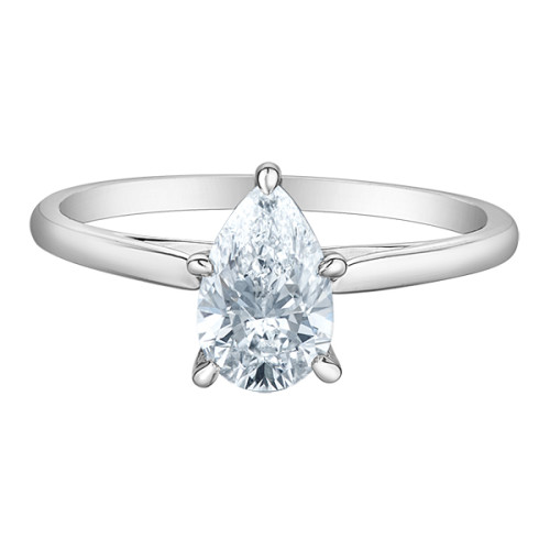 Pear Shape Lab Grown Diamond Solitaire Ring- 1.00ct