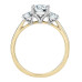 Three Stone Lab Grown Oval Diamond Ring- 1.52ct