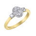 Oval Yellow Gold Diamond Cluster Ring- 0.50ct TDW