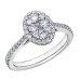 Oval Diamond Cluster Ring- 1.00ct