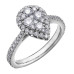 Pear Shape Diamond Cluster Ring- 1.00ct