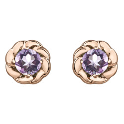 Lilac Amethyst Rope Halo Earrings