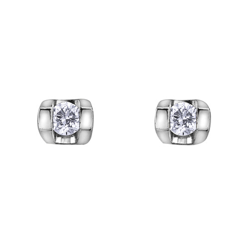 Tension Set Diamond Earrings