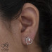 Diamond Heart Earrings- White Gold