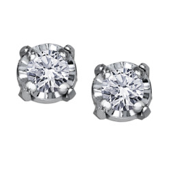 Claw Set Diamond Stud Earrings