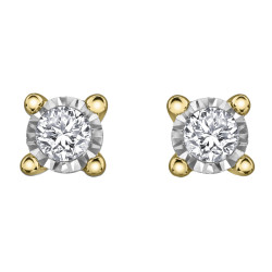 Illuminaire Diamond Stud Earrings- 0.04tw