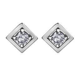 Diamond Stud Earrings- Square Setting