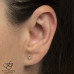 Diamond Heart Earrings- Rose Gold