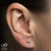 Diamond Bar Stud Earrings