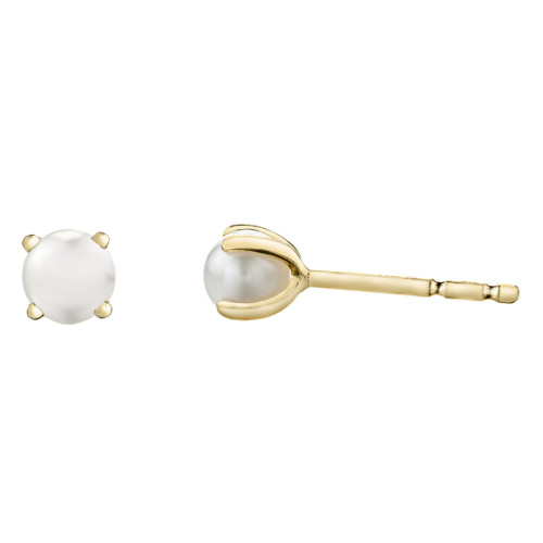 White Pearl Stud Earrings