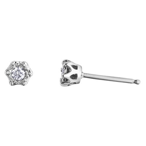 Illuminaire 6-Claw Diamond Stud Earrings