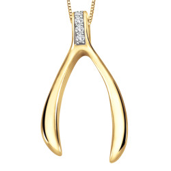 Wishbone Diamond Pendant