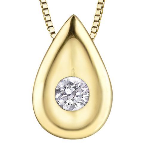 Tear Drop Diamond Pendant