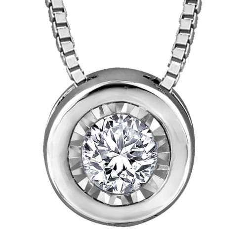 Illuminaire Bezel Set Diamond Pendant