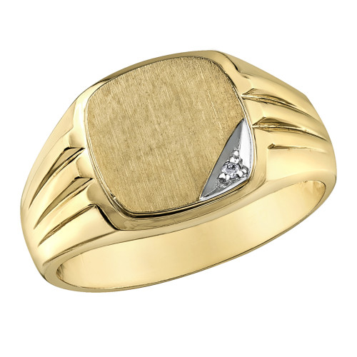 Diamond Signet Gent's Ring