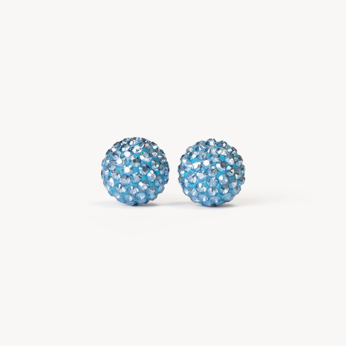 Pirouette Holiday Sparkle Ball Stud Earrings - 10mm - Hillberg & Berk Limited Edition