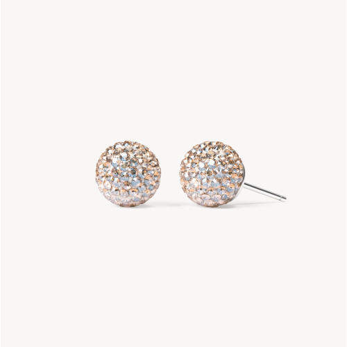 Champagne Sparkle Ball Stud Earrings - 10mm - Hillberg & Berk