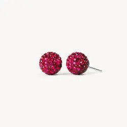 Curtain Call Holiday Sparkle Ball Stud Earrings - 10mm - Hillberg & Berk Limited Edition