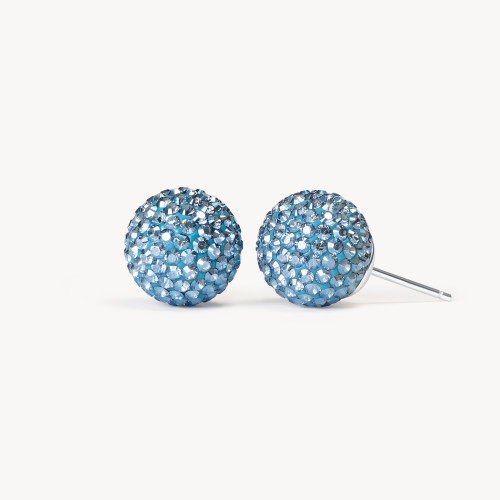 Pirouette Holiday Sparkle Ball Stud Earrings - 12mm - Hillberg & Berk Limited Edition