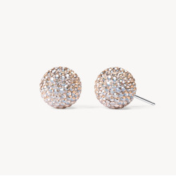 Champagne Sparkle Ball Stud Earrings - 12mm - Hillberg & Berk