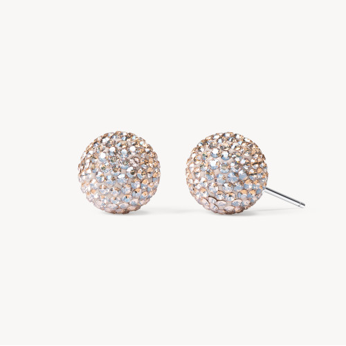 Champagne Sparkle Ball Stud Earrings - 12mm - Hillberg & Berk