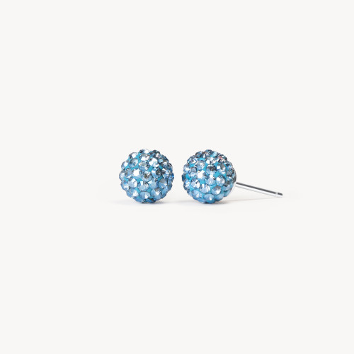 Pirouette Holiday Sparkle Ball Stud Earrings - 8mm - Hillberg & Berk Limited Edition